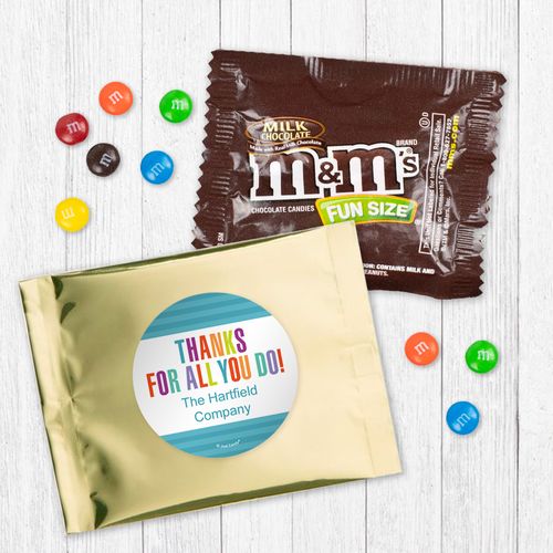 Personalized Business Thank You Stripes - Milk Chocolate M&Ms