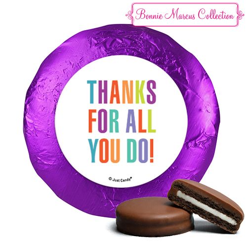 Personalized Bonnie Marcus Stripes Business Thank you Chocolate Covered Oreos