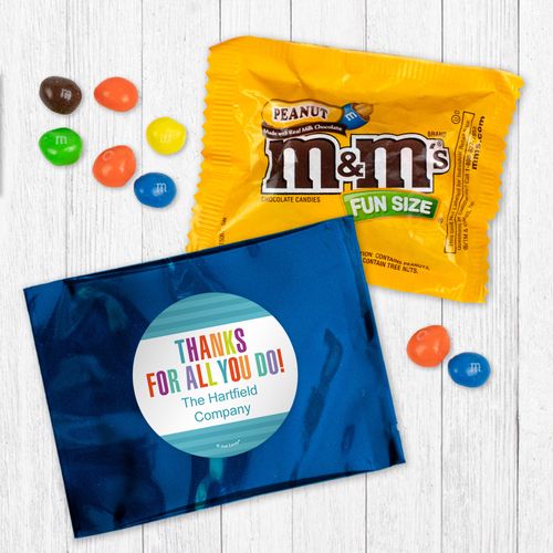 Personalized Business Thank You Stripes - Peanut M&Ms