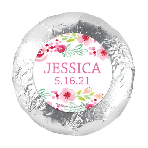 Personalized 1.25" Stickers - Girl First Communion Floral Arrangement (48 Stickers)