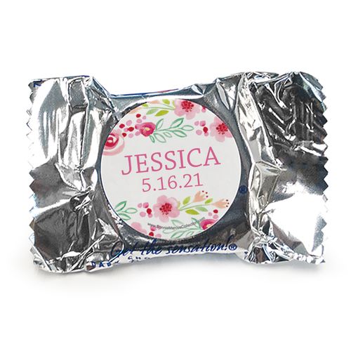 Personalized York Peppermint Patties - Girl First Communion Floral Arrangement