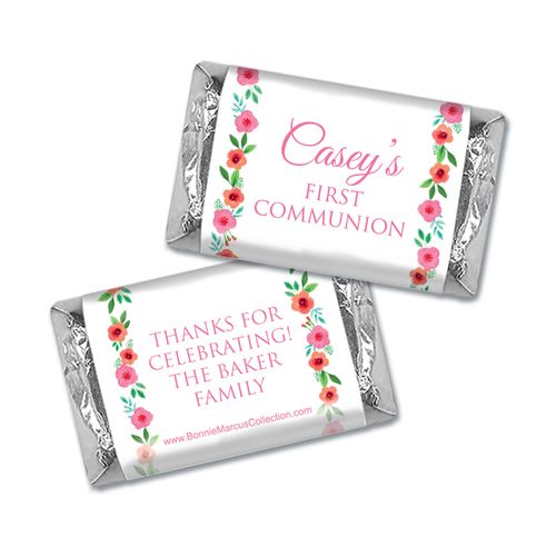 Personalized Bonnie Marcus Girl First Communion Bold Florals Mini Wrappers Only