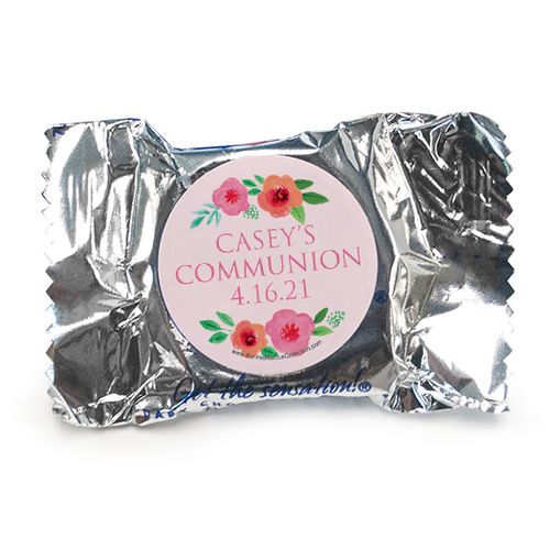 Personalized York Peppermint Patties - Girl First Communion Bold Florals