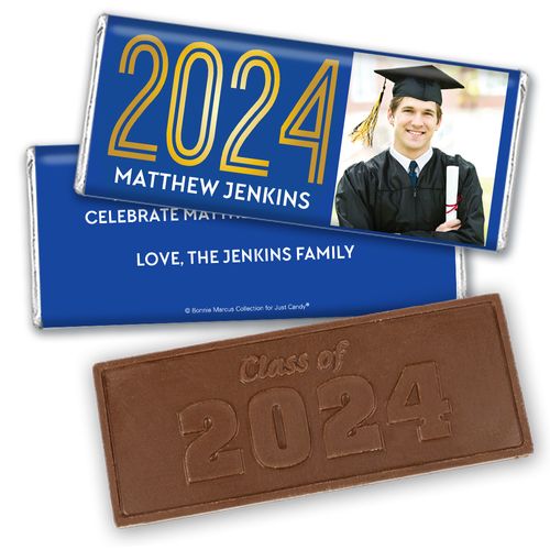 Personalized Bonnie Marcus Golden Grad Graduation Embossed Chocolate Bar