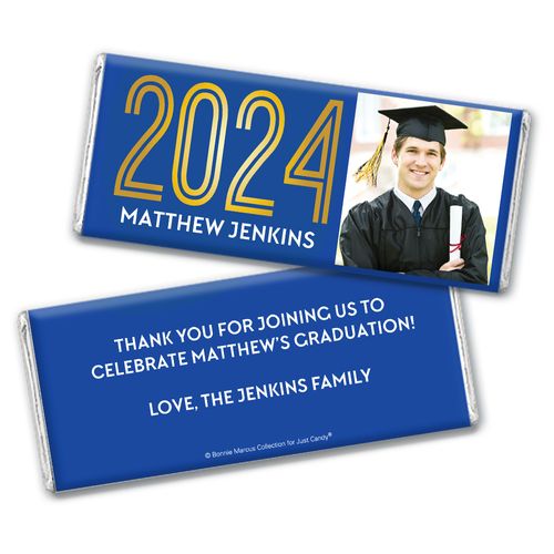 Personalized Bonnie Marcus Chocolate Bar & Wrapper - Graduation Golden Grad