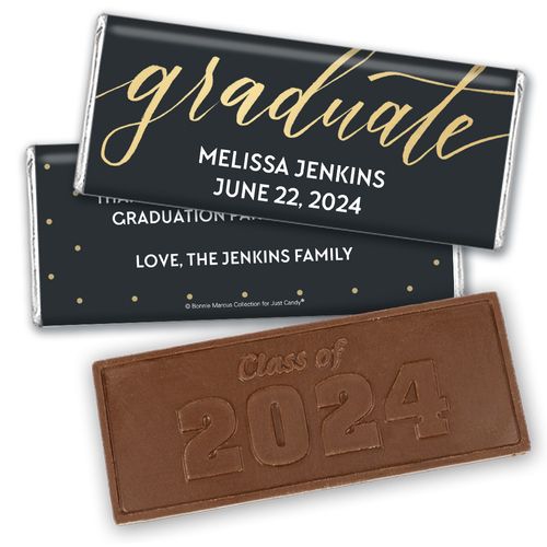 Personalized Bonnie Marcus Classy Graduation Embossed Chocolate Bar
