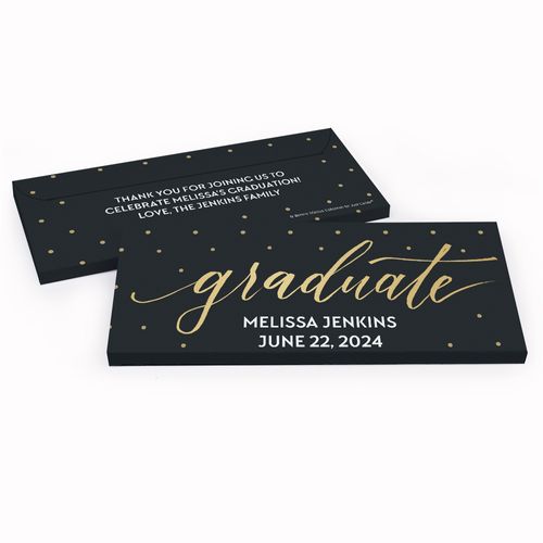 Deluxe Personalized Classy Graduation Chocolate Bar in Gift Box