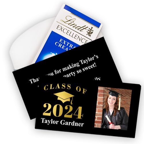 Deluxe Personalized Graduation Lindt Chocolate Bar in Gift Box (3.5oz)- Bonnie Marcus Gold