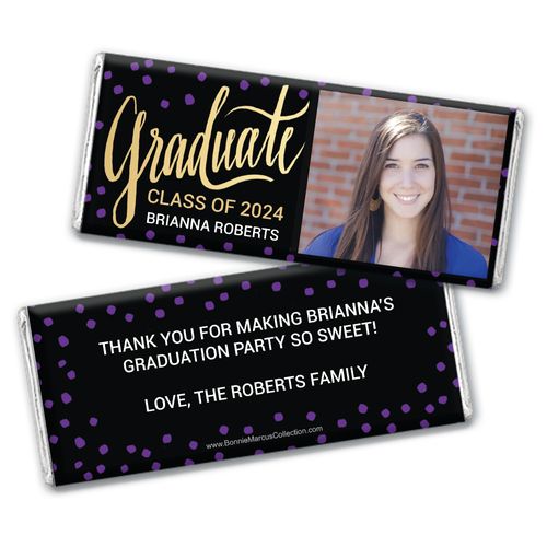 Personalized Bonnie Marcus Chocolate Bar & Wrapper - Graduation Graduate Class Of