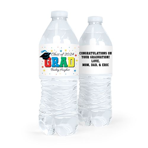 Bonnie Marcus Collection Grad Stars Water Bottle Sticker Labels (5 Labels)