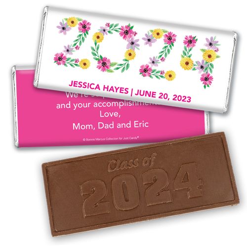 Personalized Bonnie Marcus Blossoming Graduation Chocolate Bar & Wrapper
