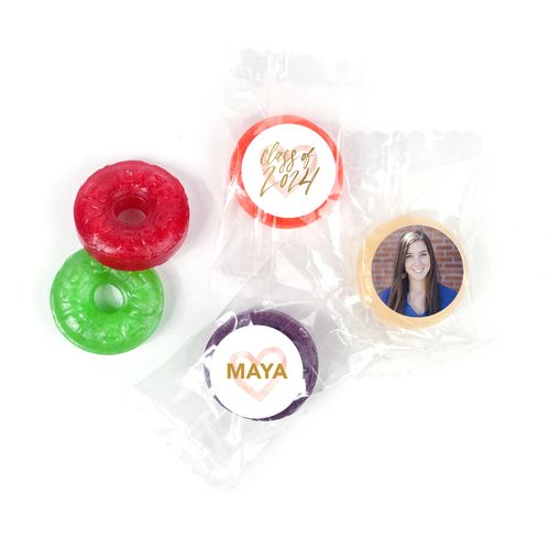 Personalized Life Savers 5 Flavor Hard Candy - Bonnie Marcus Heart of a Graduate Graduation