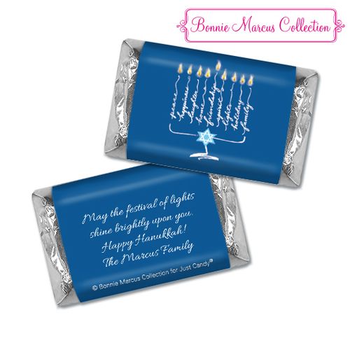 Personalized Bonnie Marcus Hershey's Miniatures - Hanukkah Lights