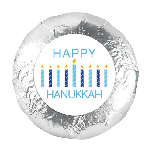 Personalized 1.25" Stickers - Hanukkah Candles (48 Stickers)