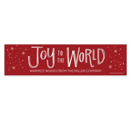 Personalized Bonnie Marcus Christmas Joy to the World 5 Ft. Banner