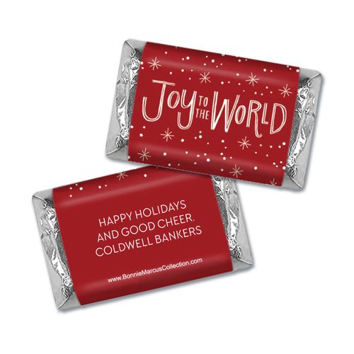 Personalized Bonnie Marcus Joy to the World Christmas Hershey's Miniatures