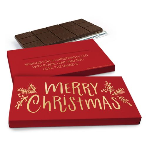 Deluxe Personalized Bonnie Marcus Joyful Gold Chocolate Bar in Gift Box (3oz Bar)