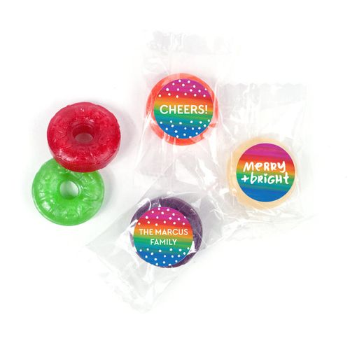 Personalized Bonnie Marcus Christmas Merry & Bright LifeSavers 5 Flavor Hard Candy