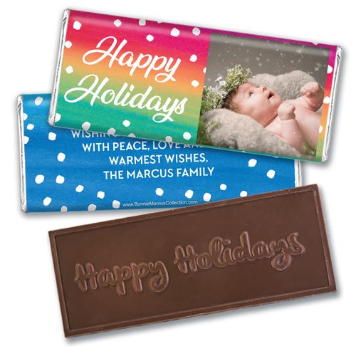 Personalized Bonnie Marcus Holiday Magic Christmas Embossed Chocolate Bar & Wrapper
