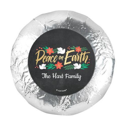 Personalized Bonnie Marcus Peace on Earth Christmas 1.25" Stickers (48 Stickers)