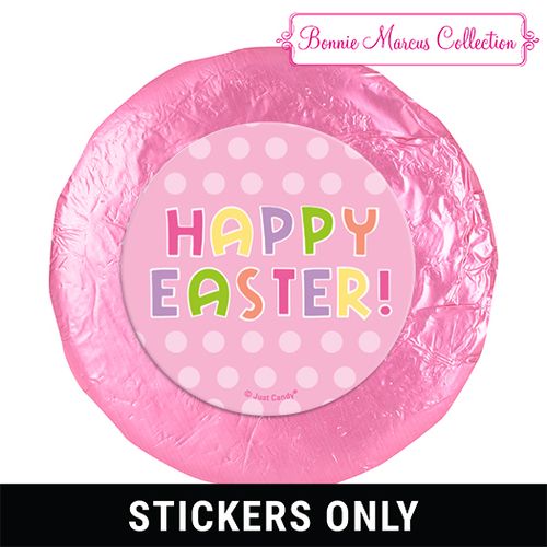 Bonnie Marcus Collection Easter Pink Dots 1.25" Stickers (48 Stickers)