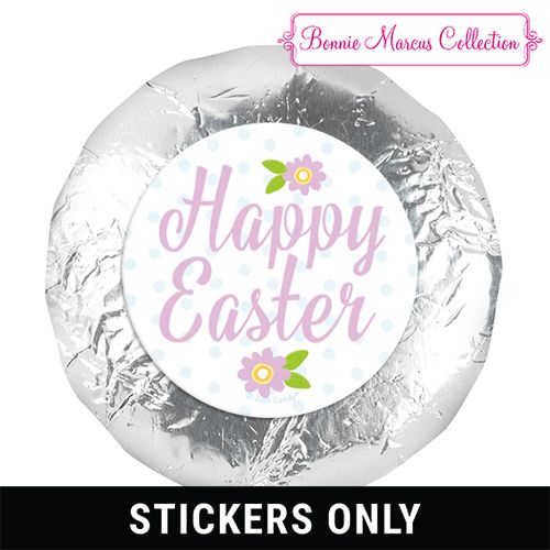 Bonnie Marcus Collection Easter Purple Flowers 1.25" Stickers (48 Stickers)