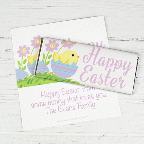 Bonnie Marcus Collection Easter Purple Flowers Chocolate Bar Wrappers