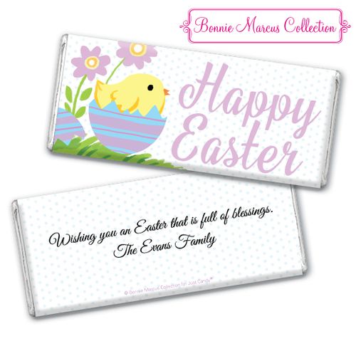 Bonnie Marcus Collection Easter Purple Flowers Chocolate Bar & Wrapper