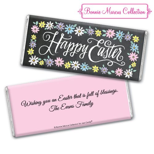 Bonnie Marcus Collection Happy Easter Script Chocolate Bar & Wrapper