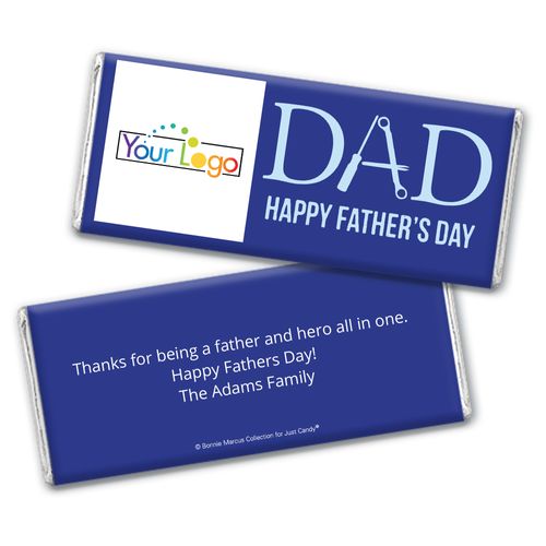 Personalized Bonnie Marcus Collection Add Your Logo Father's Day Chocolate Bar Wrappers Only