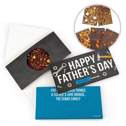 Personalized Tools Bonnie Marcus Father's Day Gourmet Infused Belgian Chocolate Bars (3.5oz)