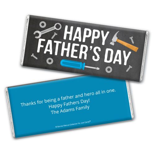 Personalized Bonnie Marcus Collection Father's Day Tools Chocolate Bar Wrappers Only
