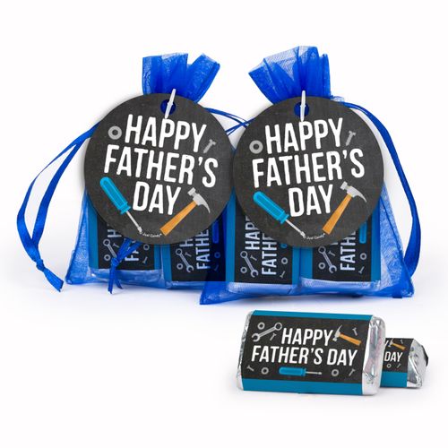 Personalized Bonnie Marcus Father's Day Tools Hershey's Miniatures in Organza Bags with Gift Tag