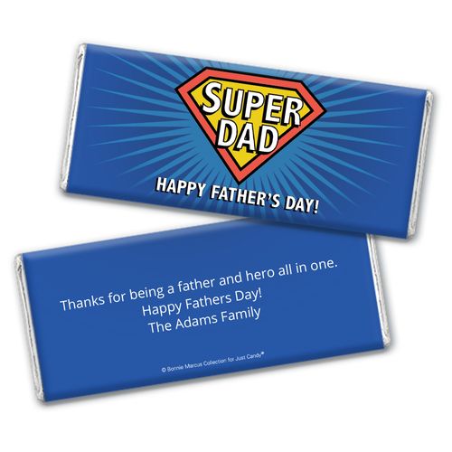 Personalized Bonnie Marcus Collection Father's Day Super Dad Chocolate Bar