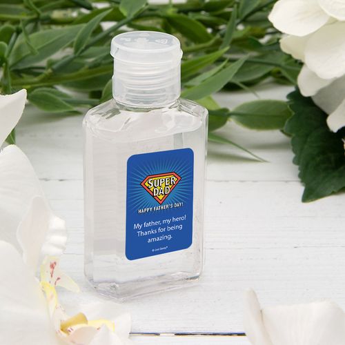 Personalized Father's Day Super Dad Hand Sanitizer - 2 fl. Oz.