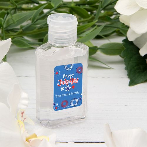 Personalized Independence Day Fireworks Hand Sanitizer - 2 fl. Oz.