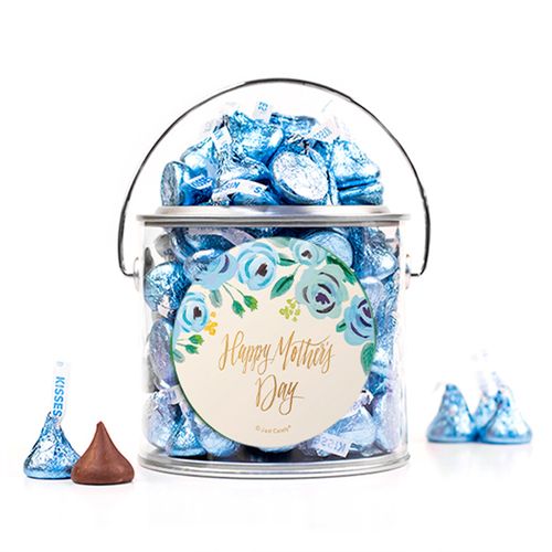 Bonnie Marcus Collection Blue Flowers Mother's Day Paint Can with Sticker