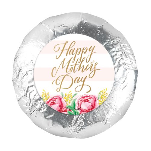 1.25in Stickers - Bonnie Marcus Mother's Day Pink Flowers (48 Stickers)