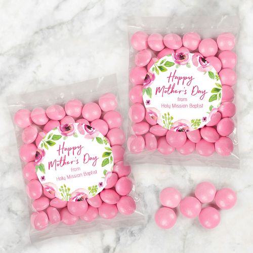 Personalized Mother's Day Candy Bags with Just Candy Milk Chocolate Minis