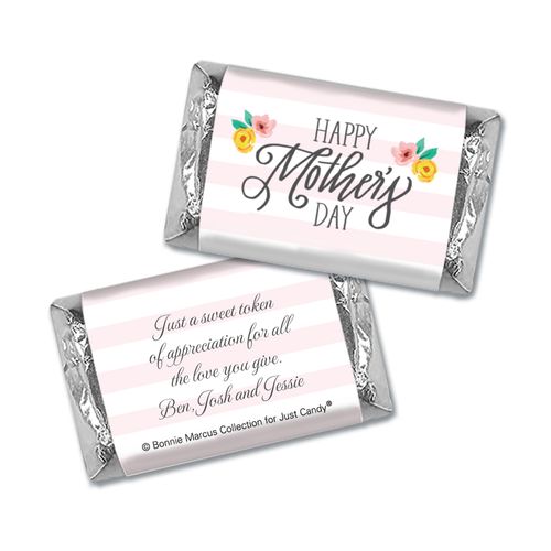 Personalized Bonnie Marcus Mother's Day Floral Embrace Hershey's Miniatures
