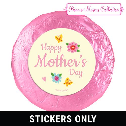 Mother's Day Spring Flowers Theme 1.25" Stickers (48 Stickers)