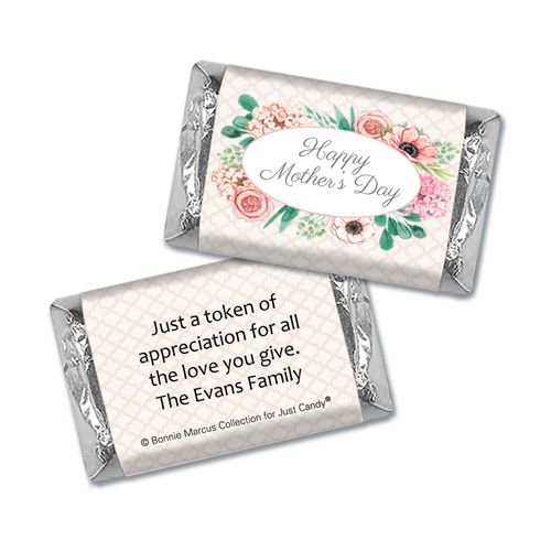 Personalized Bonnie Marcus Collection Mother's Day Painted Flowers Hershey's Miniatures