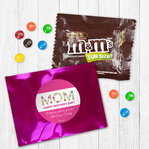 Personalized Bonnie Marcus Mother's Day Mom in Flowers - Milk Chocolate M&Ms