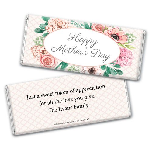Personalized Bonnie Marcus Collection Mother's Day Painted Flowers Chocolate Bar