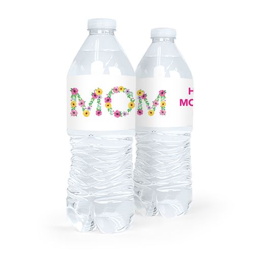 Personalized Bonnie Marcus Mother's Day Mom Water Bottle Labels (5 Labels)