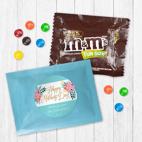 Personalized Bonnie Marcus Mother's Day Floral - Milk Chocolate M&Ms