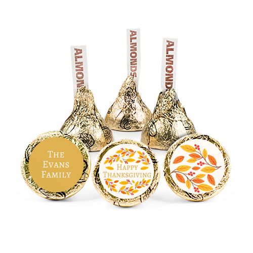 Personalized Thanksgiving Giving Thanks Hershey's Kisses