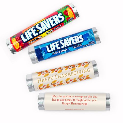 Personalized Bonnie Marcus Thanksgiving Giving Thanks Lifesavers Rolls (20 Rolls)