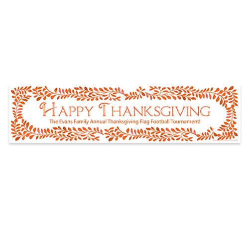 Personalized Bonnie Marcus Thanksgiving Leaves 5 Ft. Banner