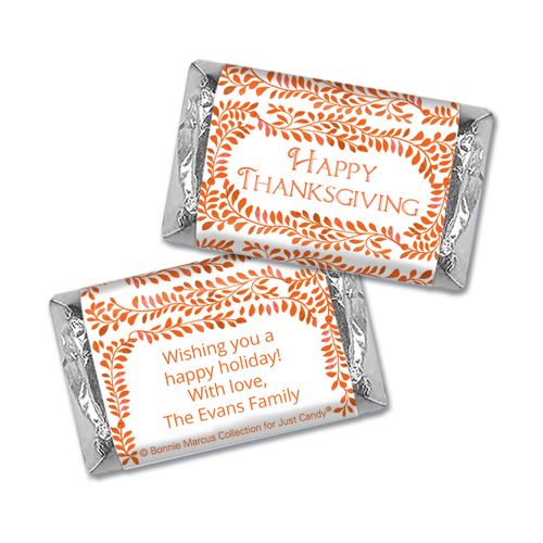 Personalized Bonnie Marcus Leaves Thanksgiving Mini Wrappers Only